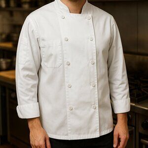 PST Men’s Chef Jacket White Size 46 Regular NWOT